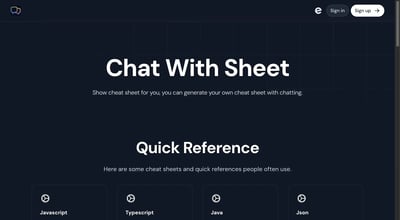 ChatSheet.org preview
