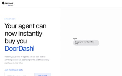 Agentcard for companies preview