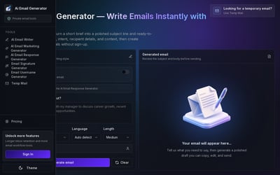 AI Email Generator preview