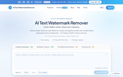 AI Text Watermark Remover preview