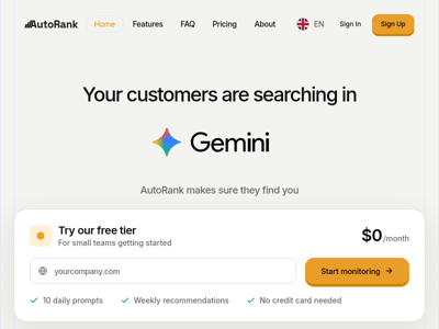 AutoRank preview