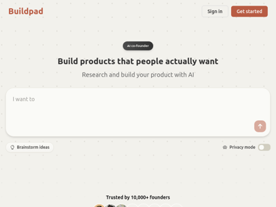 Buildpad preview