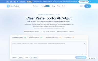 Clean Paste AI preview