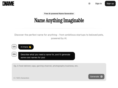 GenName.io preview