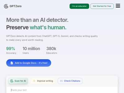 GPTZero preview