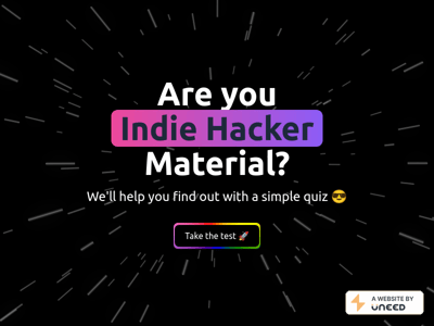 Are you Indie Hacker Material? preview