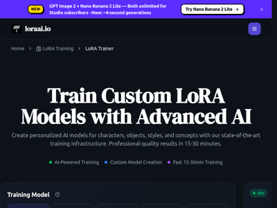 LoRA AI | Advanced Flux LoRA Image Generator Platform preview