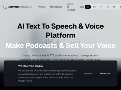 AI Text To Speech & Voice Platform preview