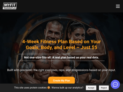 MyFitTrainingPlan preview