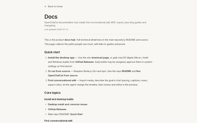 OpenChatCut preview
