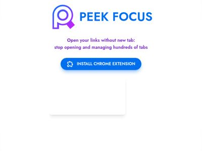 Peek Focus preview