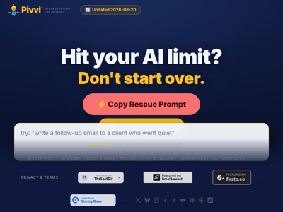 Pivvi™ orchestration for humans preview