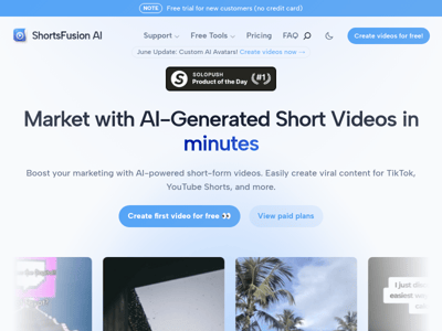 ShortsFusion AI preview