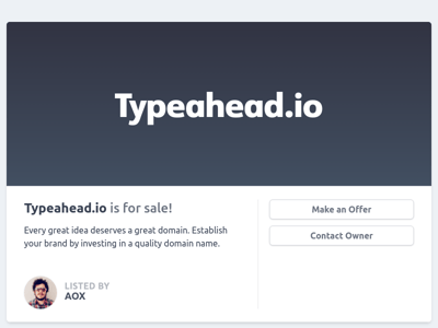 Typeahead.io preview