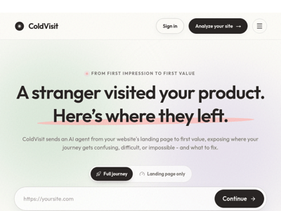 ColdVisit & VisualSnag preview
